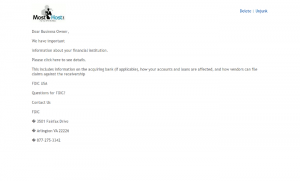 Copy Of Filtered FDIC Phishing Email Copy Of Filtered FDIC Phishing Email