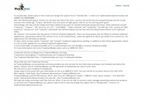 Beware Of &Ocirc;Jeremy LIN Trademarks&Otilde; Email Now Circulating