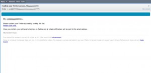 ‘Confirm Your Twitter Account’ Email Alert