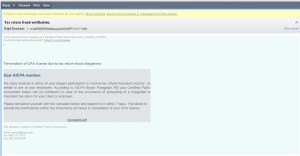 ?Tax Return Fraud Notificationÿ ? Email Alert