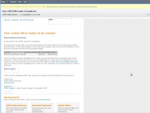 ?Your AT&T Bill Is Ready To Be Paid Nowÿ ? Email Alert