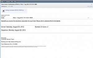 ´Reservation Confirmation [3294111]¡ ? Email Alert